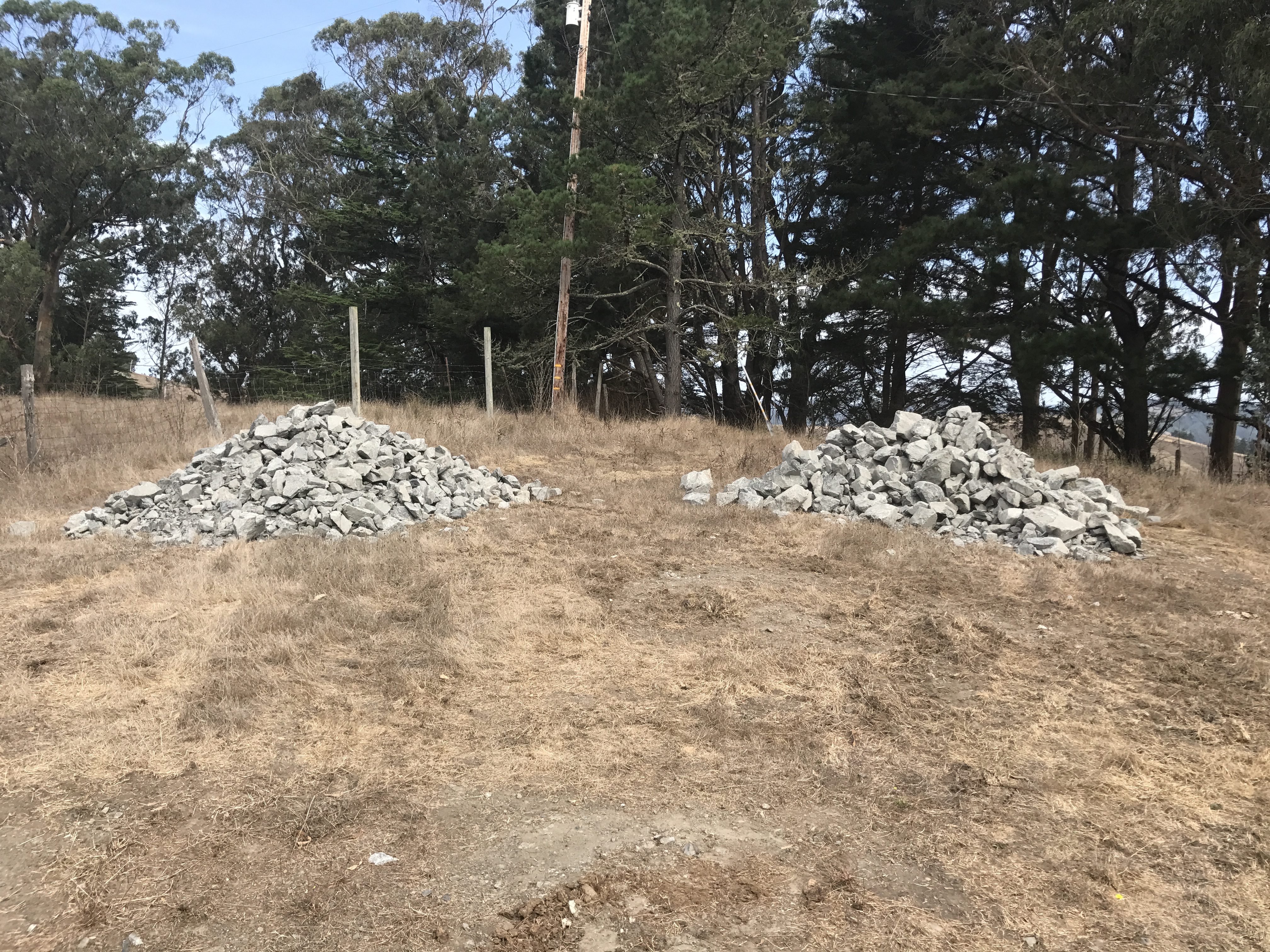 Rock piles Freestone Ranch
